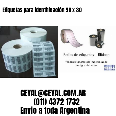 Etiquetas para identificación 90 x 30