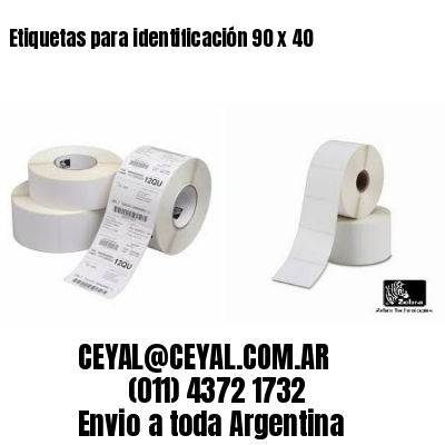 Etiquetas para identificación 90 x 40