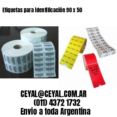 Etiquetas para identificación 90 x 50
