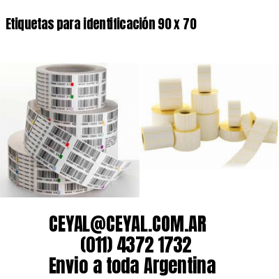 Etiquetas para identificación 90 x 70