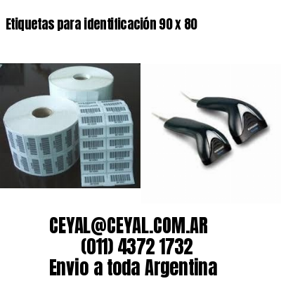 Etiquetas para identificación 90 x 80