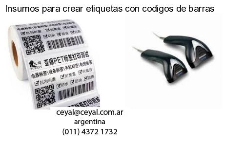 Insumos para crear etiquetas con codigos de barras