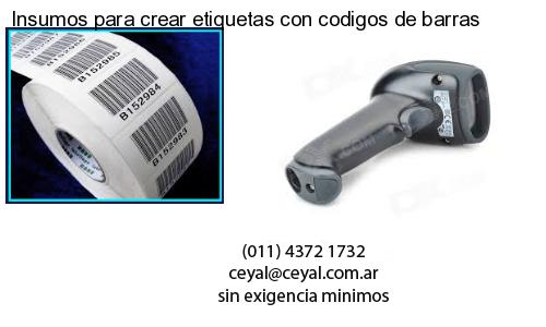 Insumos para crear etiquetas con codigos de barras