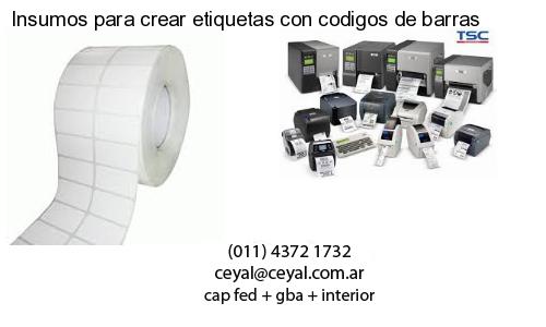 Insumos para crear etiquetas con codigos de barras