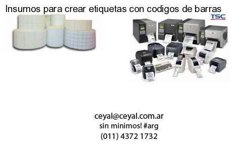 Insumos para crear etiquetas con codigos de barras