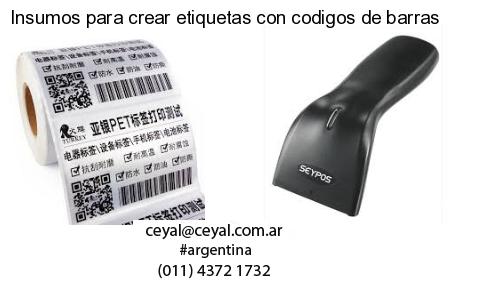 Insumos para crear etiquetas con codigos de barras