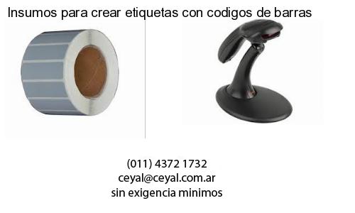 Insumos para crear etiquetas con codigos de barras