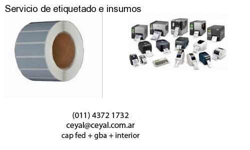 Servicio de etiquetado e insumos