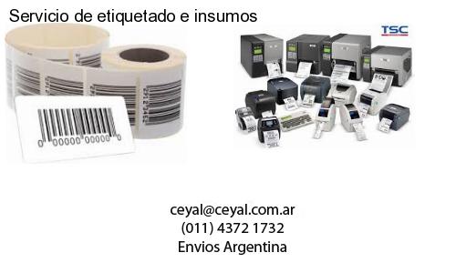 Servicio de etiquetado e insumos