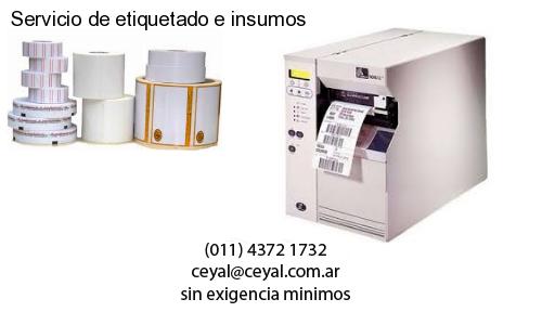 Servicio de etiquetado e insumos