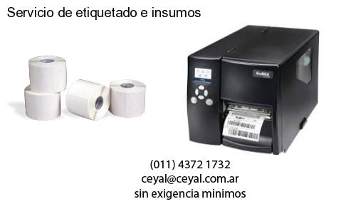 Servicio de etiquetado e insumos