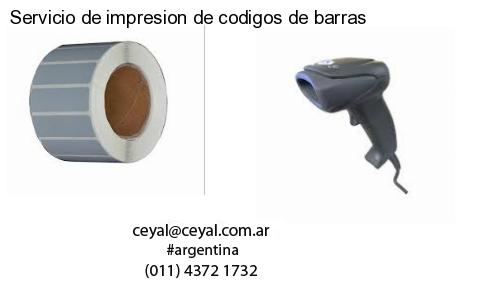 Servicio de impresion de codigos de barras