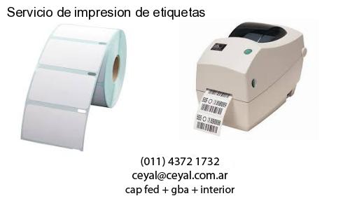 Servicio de impresion de etiquetas