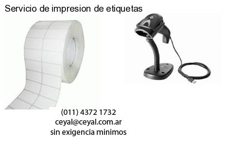 Servicio de impresion de etiquetas