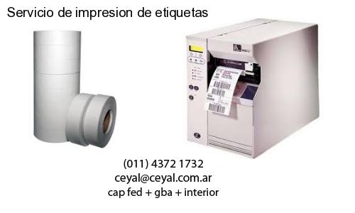 Servicio de impresion de etiquetas