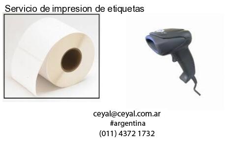 Servicio de impresion de etiquetas