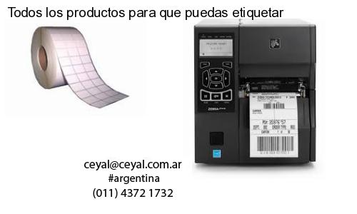 Todos los productos para que puedas etiquetar