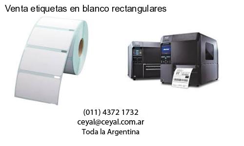 Venta etiquetas en blanco rectangulares