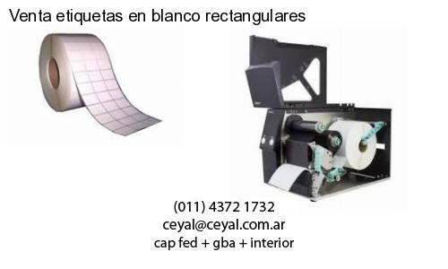 Venta etiquetas en blanco rectangulares