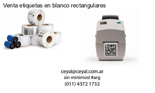 Venta etiquetas en blanco rectangulares