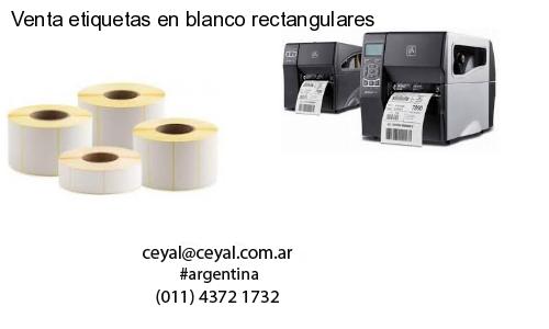 Venta etiquetas en blanco rectangulares