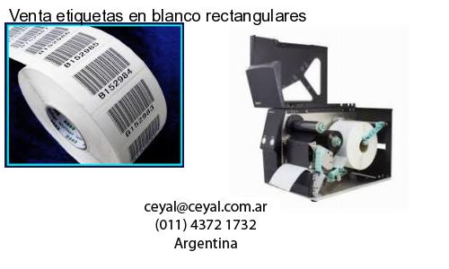 Venta etiquetas en blanco rectangulares