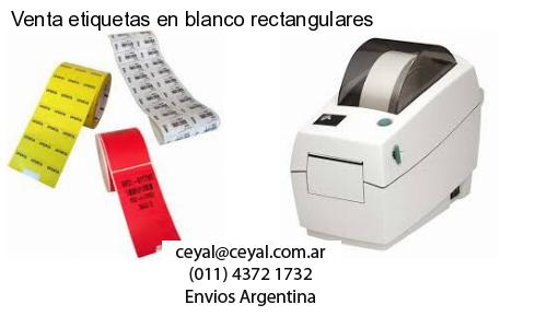 Venta etiquetas en blanco rectangulares