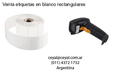 Venta etiquetas en blanco rectangulares