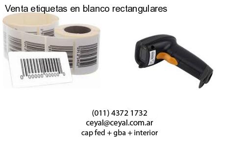 Venta etiquetas en blanco rectangulares