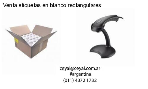 Venta etiquetas en blanco rectangulares