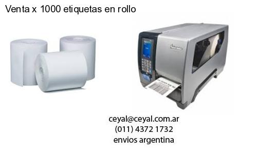 Venta x 1000 etiquetas en rollo