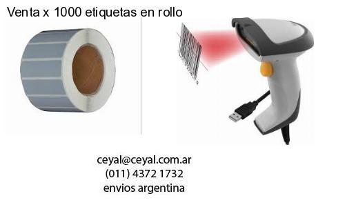 Venta x 1000 etiquetas en rollo
