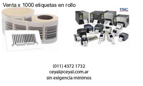 Venta x 1000 etiquetas en rollo