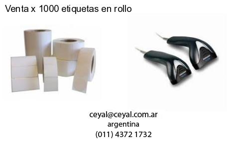 Venta x 1000 etiquetas en rollo