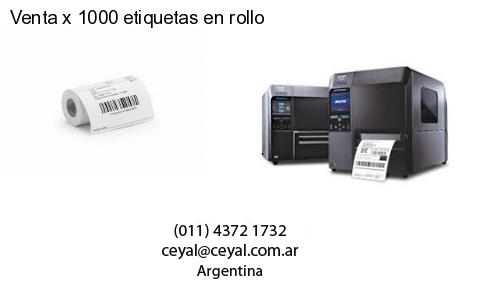 Venta x 1000 etiquetas en rollo