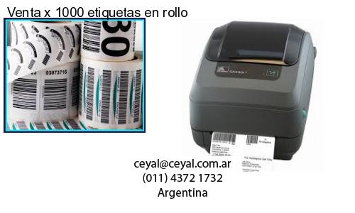 Venta x 1000 etiquetas en rollo