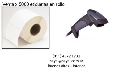 Venta x 5000 etiquetas en rollo