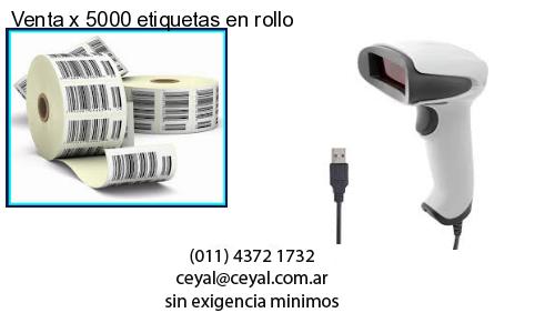 Venta x 5000 etiquetas en rollo