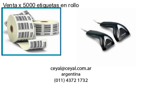 Venta x 5000 etiquetas en rollo