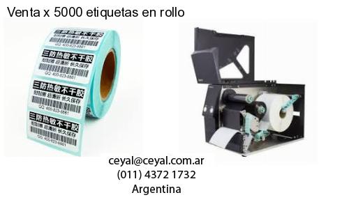 Venta x 5000 etiquetas en rollo