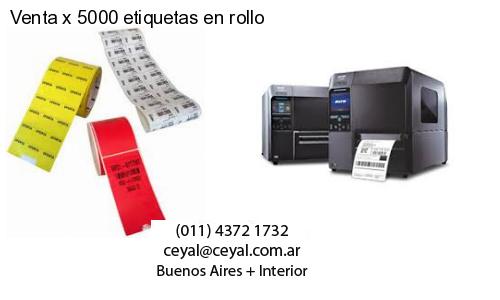 Venta x 5000 etiquetas en rollo