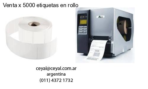 Venta x 5000 etiquetas en rollo