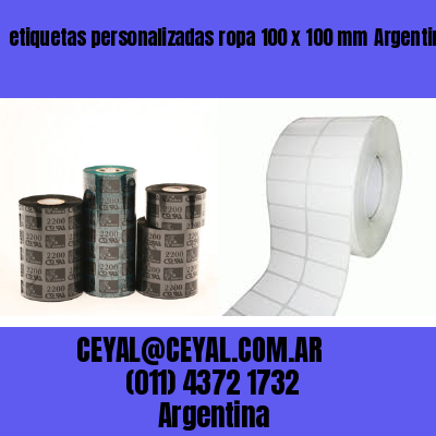 etiquetas personalizadas ropa 100 x 100 mm	Argentina