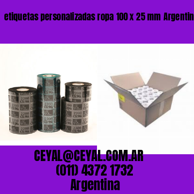 etiquetas personalizadas ropa 100 x 25 mm	Argentina