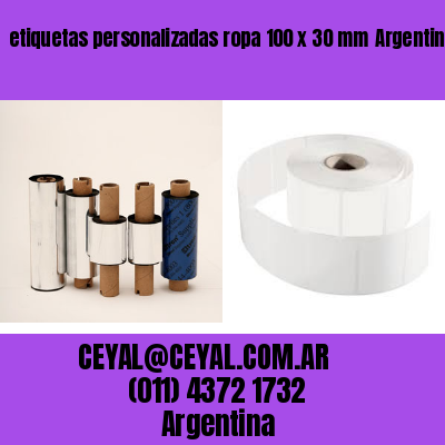 etiquetas personalizadas ropa 100 x 30 mm	Argentina