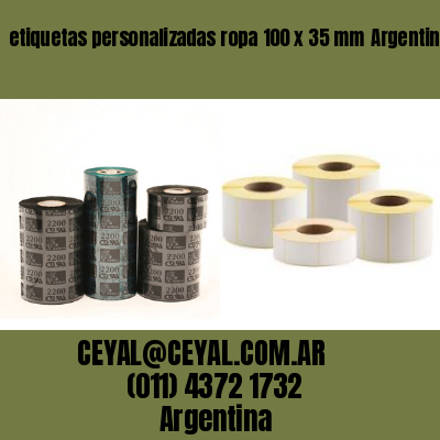 etiquetas personalizadas ropa 100 x 35 mm	Argentina