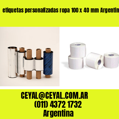 etiquetas personalizadas ropa 100 x 40 mm	Argentina