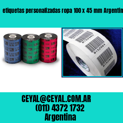 etiquetas personalizadas ropa 100 x 45 mm	Argentina