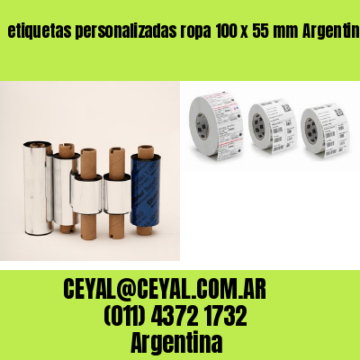 etiquetas personalizadas ropa 100 x 55 mm	Argentina