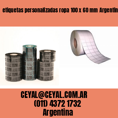 etiquetas personalizadas ropa 100 x 60 mm	Argentina